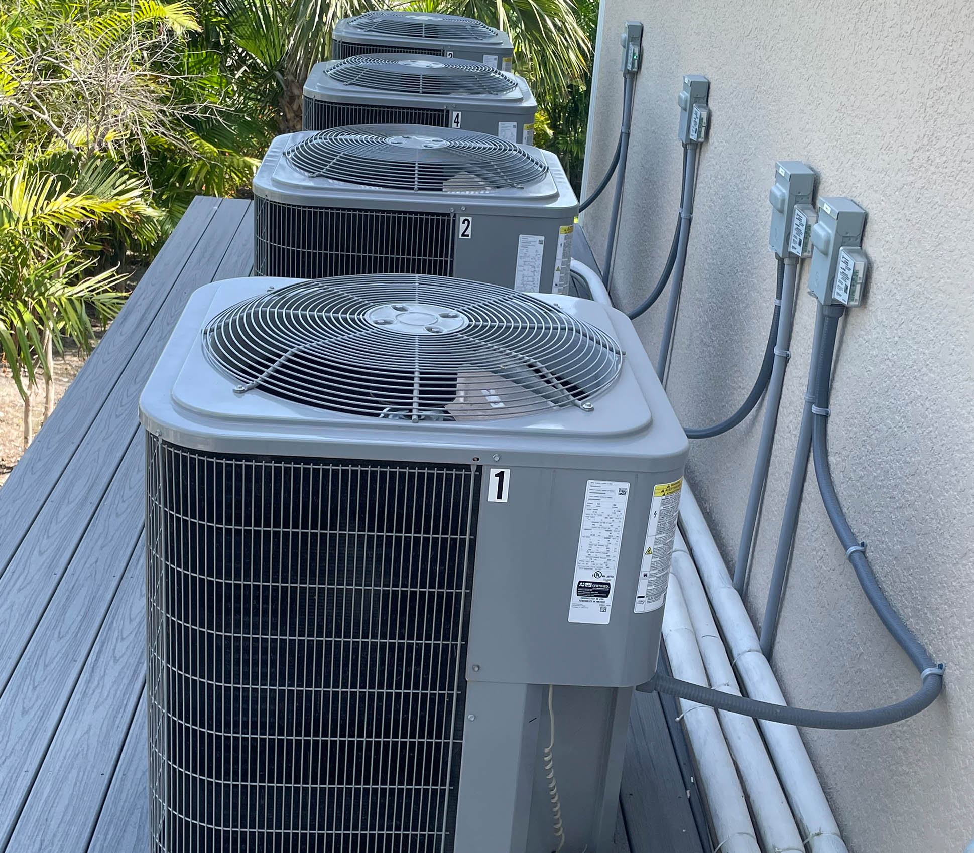 Air conditioning units serviced and installed by Mabry at SWFL Property