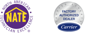 Nate and Carrier badges